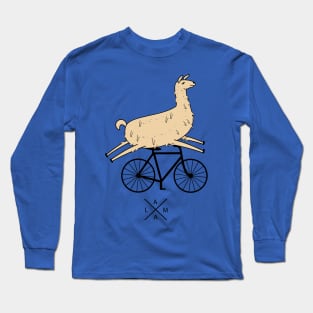 Lama rides a bicycle Long Sleeve T-Shirt